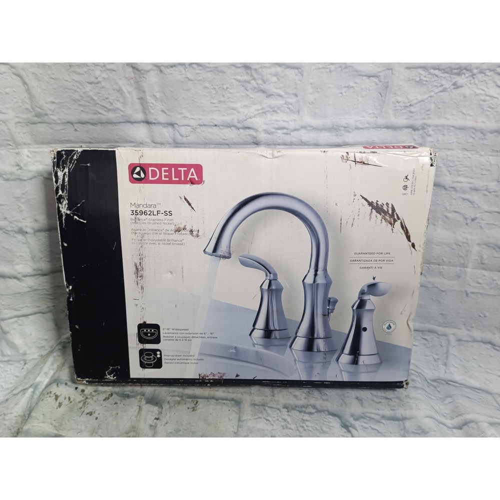 Delta Mandara Widespread Bathroom Faucet 35962LF-SS Brilliance Stainless Finish